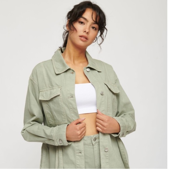 Belted Denim Shaket | DYNAMITE - Picture 13 of 14